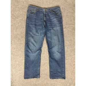 Wrangler Mens 38x32 Premium Quality Straight Leg Stretch Denim Jeans 97FXWXD